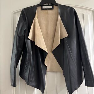 Gerard Darel Two-Tone Leather Jacket